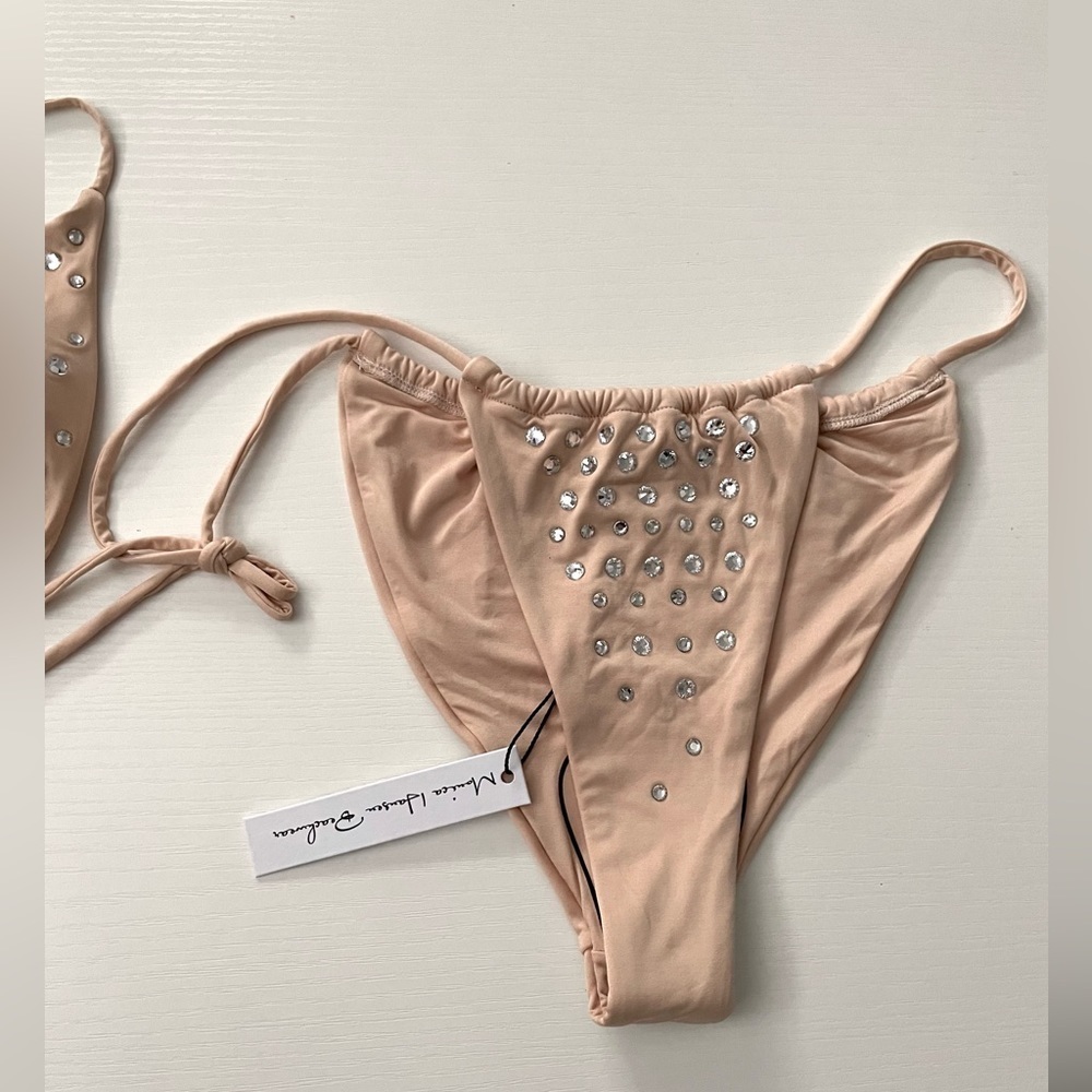 SET Monica Hansen Starlight One Side String Tie Bikini Bottom + bikini top S - Picture 4 of 12
